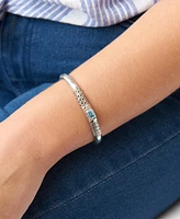Devata Peridot & Bali Cuff Bracelet in Sterling Silver and 18K Gold Accents