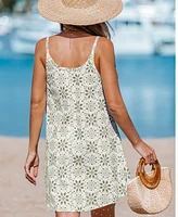 Women's Kendall Floral Cover-Up Mini Beach Dress