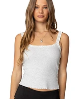 Edikted Womens Teagan Ribbed Tank Top