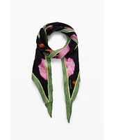 Desigual Women's Pleated floral scarf