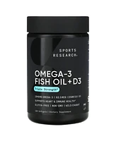 Sports Research Omega-3 Fish Oil + D3 Triple Strength 1 040 mg & 62.5 mcg (2 500 Iu)