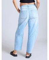 Motherhood Maternity Under the Belly Barrel Leg Jeans