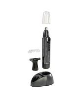 Nose, Ear and Facial Hair Groomer with Stand, Interchangeable Heads