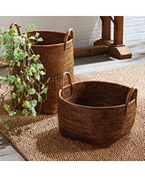 Burma Rattan Orchard Baskets, Set Of 2