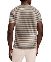 Lucky Brand Men's Venice Burnout Stripe Notch Neck T-Shirt