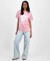 Pretty Rebellious Juniors' Rose Graphic Boyfriend T-Shirt