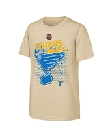 Outerstuff Big Boys and Girls Tan St. Louis Blues 2025 Nhl Winter Classic Street Art T-Shirt