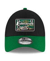 New Era Men's Black/Green Carl Edwards 2025 Nascar Hall of Fame 9FORTY Adjustable Trucker Hat