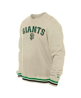 New Era Men's Cream San Francisco Giants St. Patrick's Day Twill Pullover Sweatshirt