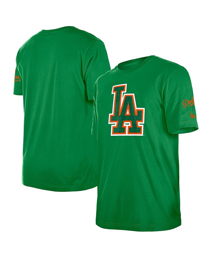 New Era Men's Kelly Green Los Angeles Dodgers St. Patrick's Day Shamrock Fill T-Shirt