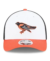 New Era Men's White/Orange Baltimore Orioles 2025 Batting Practice 9FORTY M-Crown Adjustable Hat