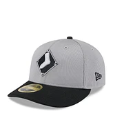 New Era Men's Gray/Black Chicago White Sox 2025 Batting Practice Low Profile 59FIFTY Fitted Hat