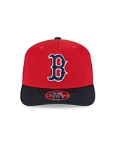 New Era Men's Red/Navy Boston Red Sox 2025 Batting Practice 9SEVENTY Stretch-Snap Trucker Hat