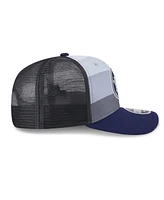 New Era Men's Gray/Navy Houston Astros 2025 Batting Practice 9SEVENTY Stretch-Snap Trucker Hat