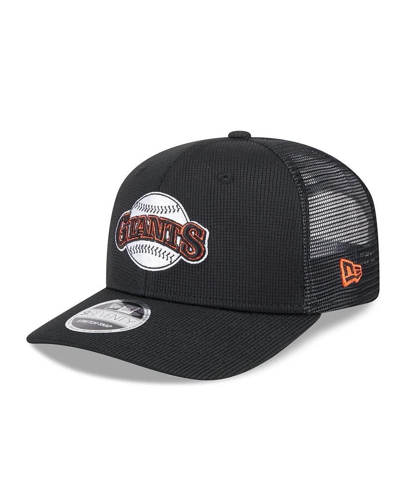 New Era Men's /Black San Francisco Giants 2025 Batting Practice 9SEVENTY Stretch-Snap Trucker Hat