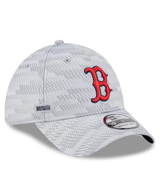 New Era Men's Gray Boston Red Sox 2025 Mlb Clubhouse 39THIRTY Flex Hat