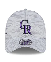 New Era Men's Gray Colorado Rockies 2025 Mlb Clubhouse 39THIRTY Flex Hat
