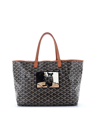 Pre-Owned Goyard Pm Saint Louis Tote Printed Coated Canvas