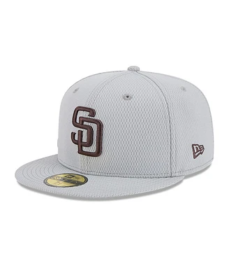 New Era Men's Gray San Diego Padres 2025 Mlb Clubhouse 59FIFTY Fitted Hat