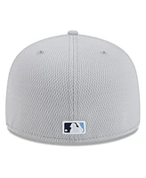 New Era Men's Gray Tampa Bay Rays 2025 Mlb Clubhouse 59FIFTY Fitted Hat