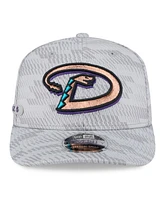 New Era Men's Gray Arizona Diamondbacks 2025 Mlb Clubhouse 9SEVENTY Stretch-Snap Hat