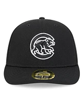 New Era Men's Black Chicago Cubs 2025 Mlb Clubhouse Low Profile 59FIFTY Fitted Hat