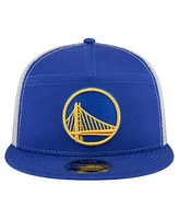 New Era Men's Golden State Warriors Blue Victory Grove Split Panel 9FIFTY Snapback Hat