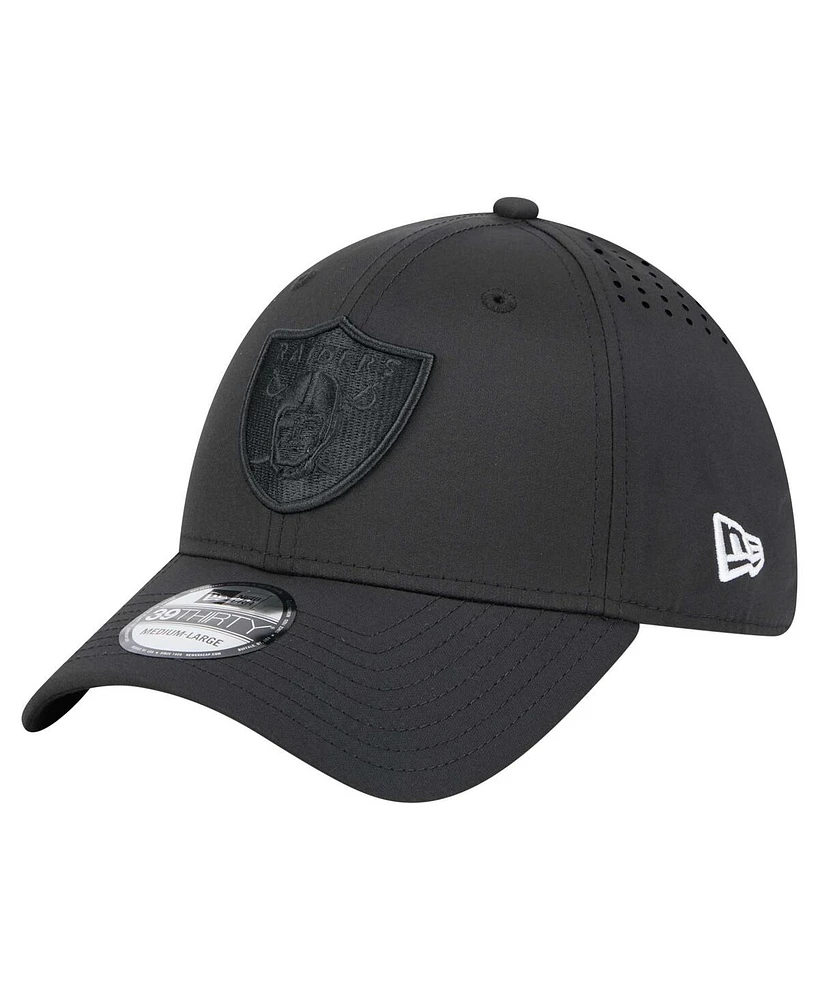 New Era Men's Black Las Vegas Raiders Hydro 39THIRTY Flex Hat