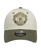 New Era Big Boys and Girls Tan Manchester United Contrast 9FORTY Adjustable Hat