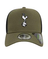 New Era Men's Olive Tottenham Hotspur Trucker Adjustable Hat