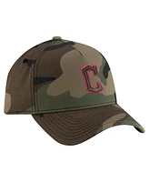 New Era Men's Camo Cleveland Guardians Woodland Team Pop 9FORTY A-Frame Adjustable Hat