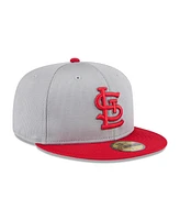 New Era Men's Gray/Red St. Louis Cardinals 2025 Batting Practice 59FIFTY Fitted Hat