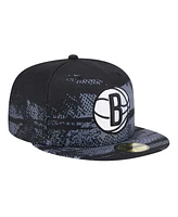 New Era Men's Black Brooklyn Nets Tip-Off 59FIFTY Fitted Hat