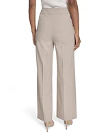 Calvin Klein Women's Windowpane Print Wide Leg Pants