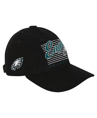 Outerstuff Big Boys and Girls Black Philadelphia Eagles Retro Wooly Adjustable Hat