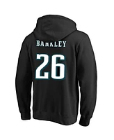 Fanatics Men's Saquon Barkley Black Philadelphia Eagles Super Bowl Lix Big Tall Name Number Pullover Hoodie