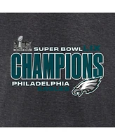 Fanatics Men's Heather Charcoal Philadelphia Eagles Super Bowl Lix Champions Big Tall Under The Lights T-Shirt