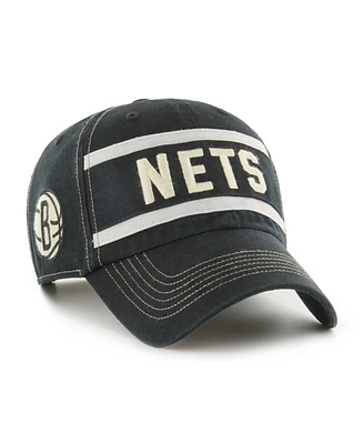 '47 Brand Men's Black Brooklyn Nets Quick Snap Clean Up Adjustable Hat
