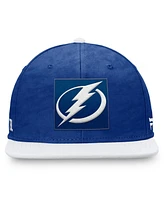 Fanatics Men's Blue/White Tampa Bay Lightning Authentic Pro Rink Snapback Hat