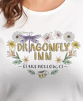 Hybrid Apparel Trendy Plus Gilmore Girls Dragonfly Inn Graphic Crew Neck T-Shirt