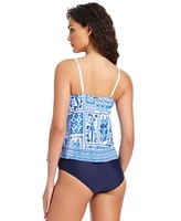 Beyond Control Womens Sea Life Tankini Top High Waist Bottoms