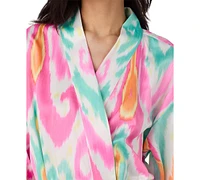Lauren Ralph Women's Short Kimono Wrap Robe