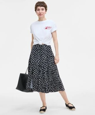 On 34th Womens Cherry Coke Graphic T Shirt Printed Slip Midi Skirt Cassiee Espadrille Flats Extra Large Woven Tote Exclusively At Macys