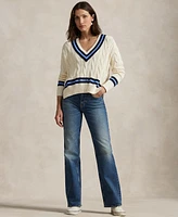 Polo Ralph Lauren Women's Cable-Knit Cotton Cricket Sweater