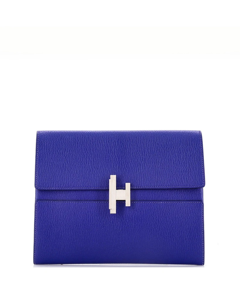 Pre-Owned Hermes Cinhetic Clutch Chevre Mysore