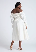 Eloquii Plus Off The Shoulder Ruffle Maxi Dress