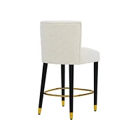 Set of 2 Modern 27 Inch Counter Stools with Upholstered Tufted Seat for Kitchen Island & Bar-The Pop Home