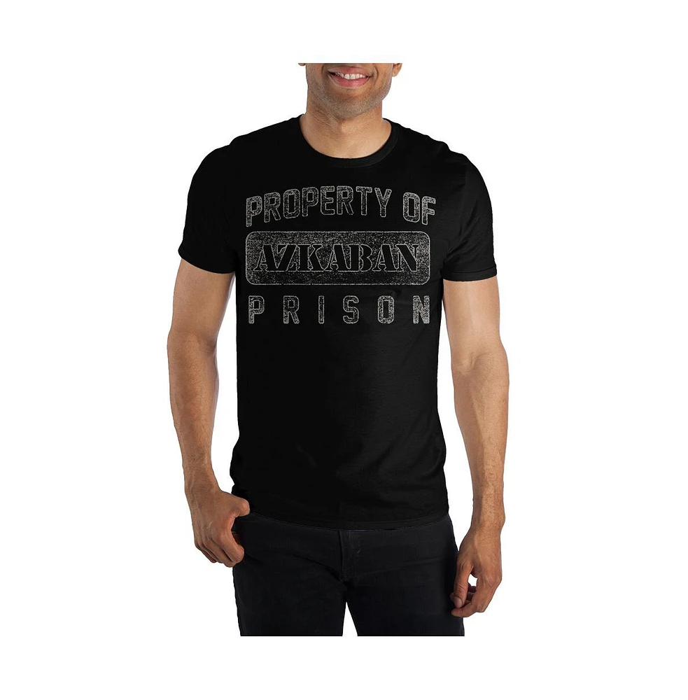 Harry Potter Men's Property of Azkaban Prison Black T-Shirt-Small