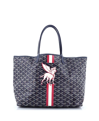 Pre-Owned Goyard Pm Saint Louis Tote Printed Coated Canvas