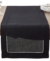 Saro Lifestyle Hemstitched Border Table Runner, 16" x 54"